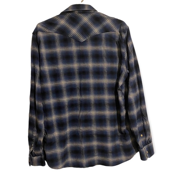 Wind River Blue Plaid Flannel Button Down Shirt - Picture 3 of 9